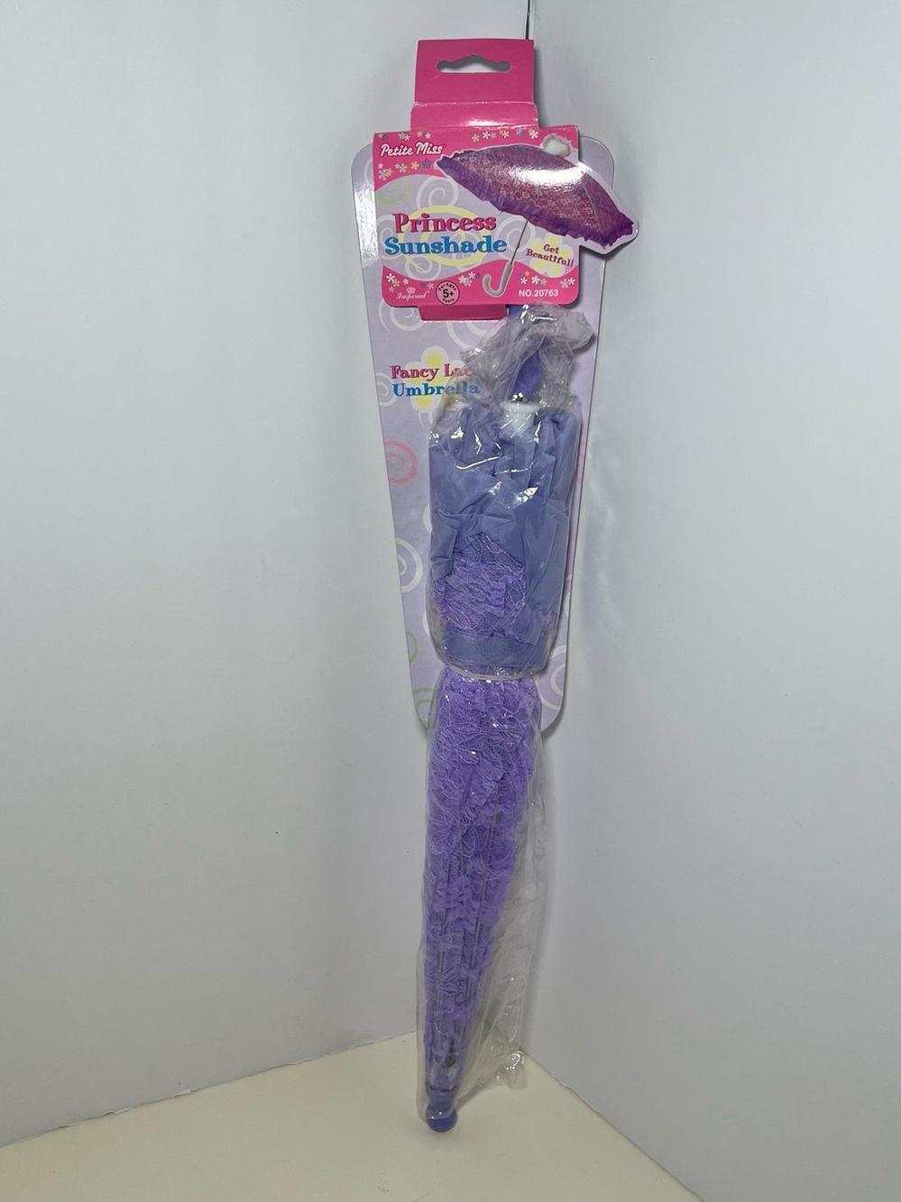 Vintage Lavender Lace Girls Decor Parasol Coquette Balletcore Princess Umbrella